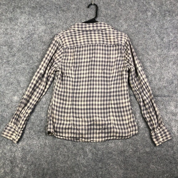 Lucky Brand Top Women's Small Long Sleeve Button Up Plaid Western Casual - Picture 7 of 7